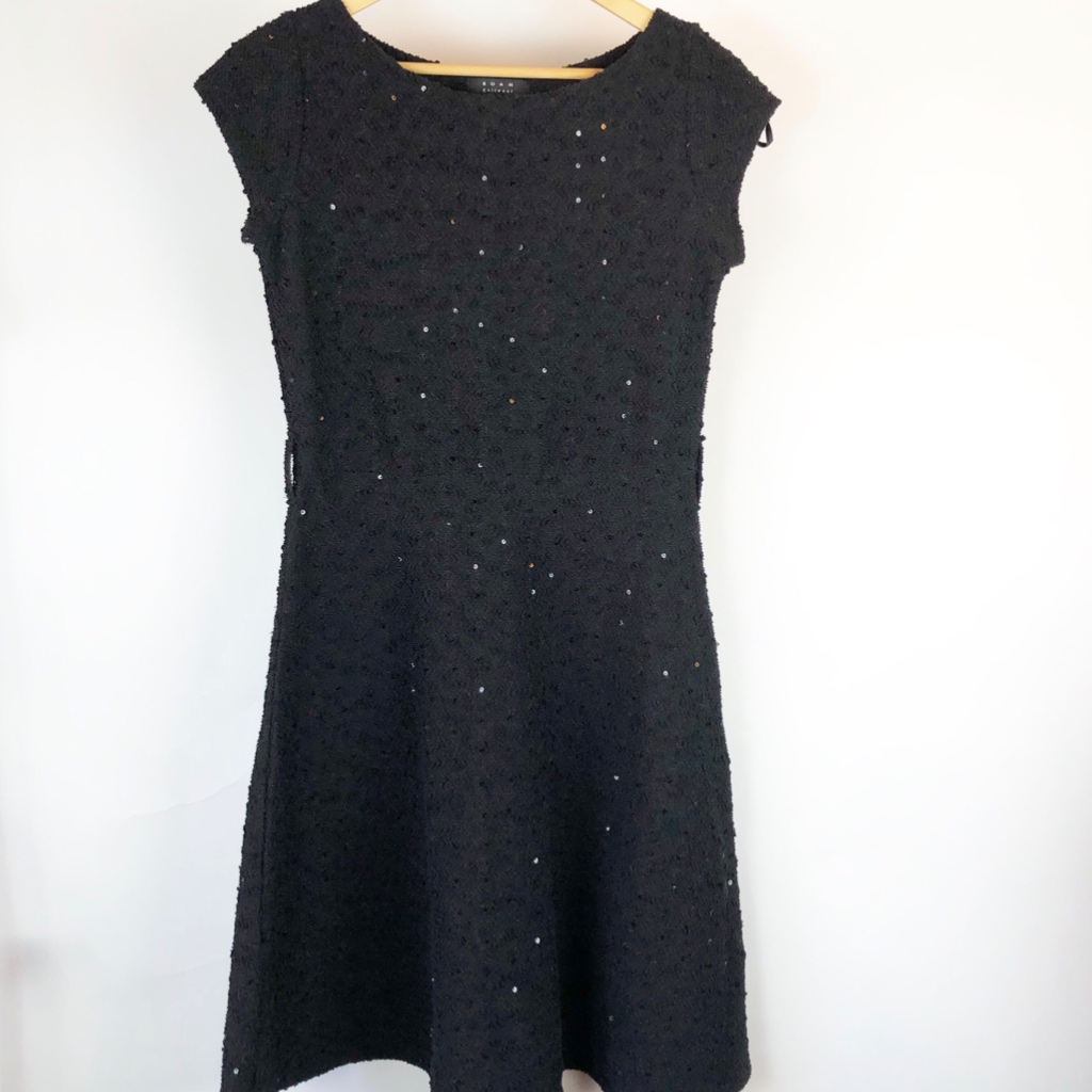 Koan Coin Women's Knit Dress Size M Black Slip On